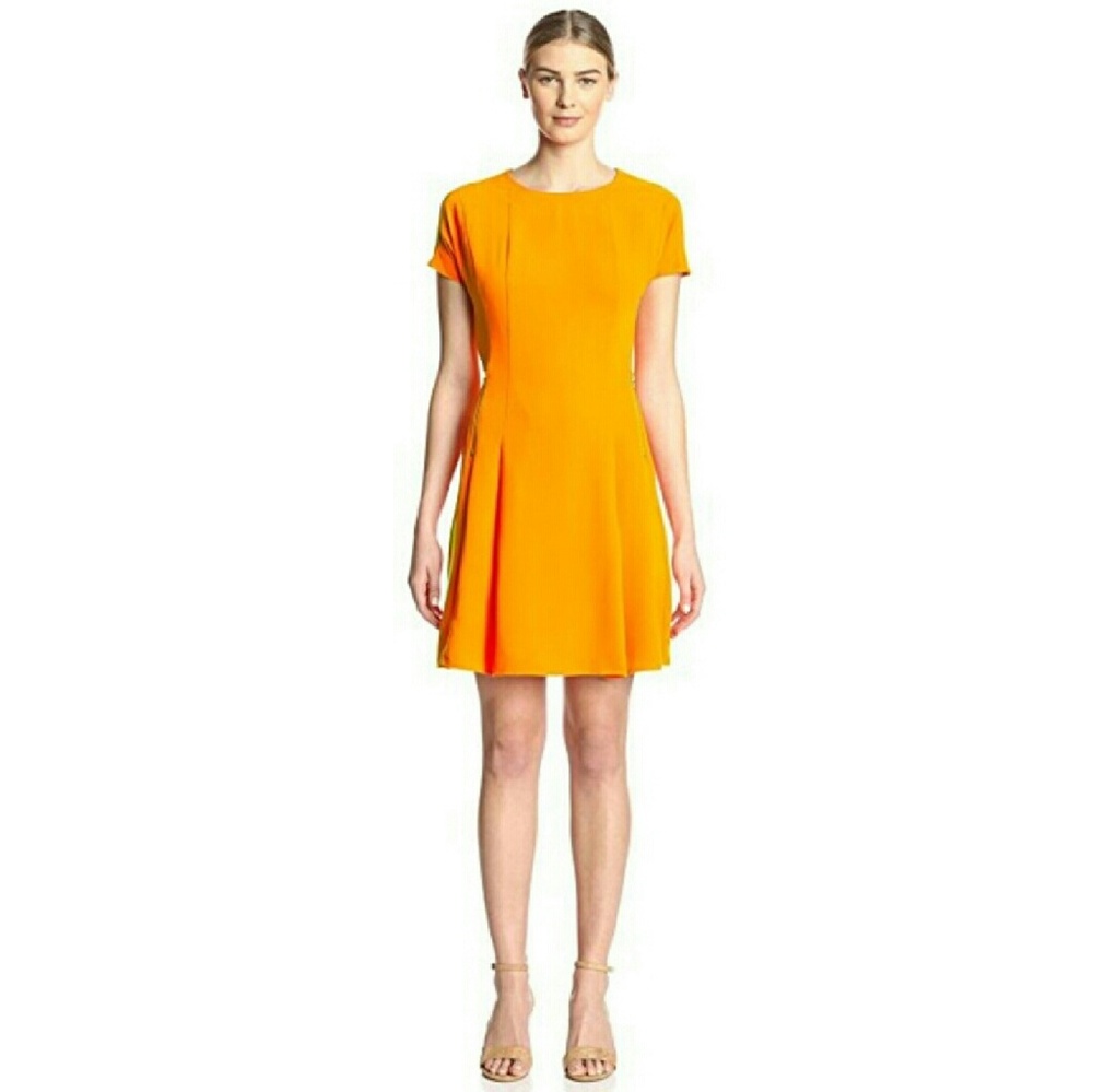 Sharagano Short Sleeve Zip Pocket Dress